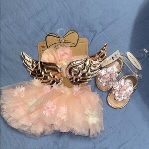 Tutu fairy set size 0-12 month with size 2 sandals